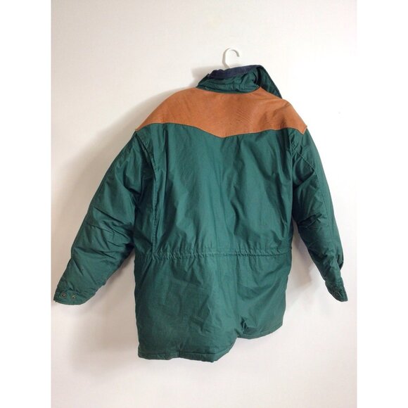 Vintage Gant Jacket Down Puffer Corduroy & Leather Trim Mens Large - Picture 7 of 9